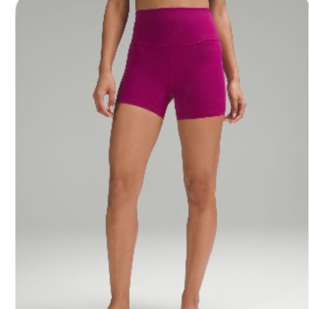 4” high rise align short (never worn)